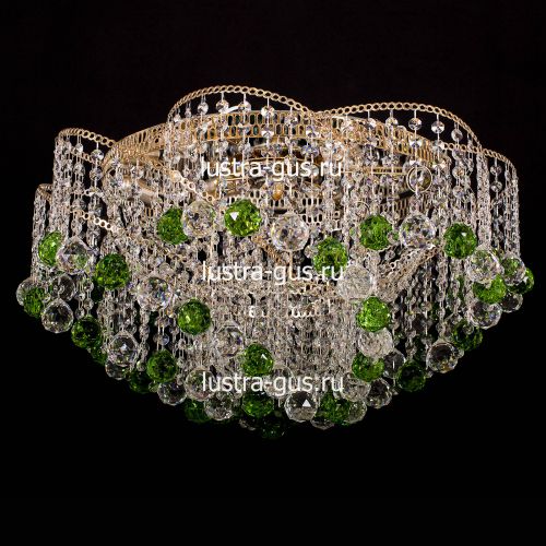 Люстра Космос шар 40 мм зеленая в Симферополе Гусь Хрустальный