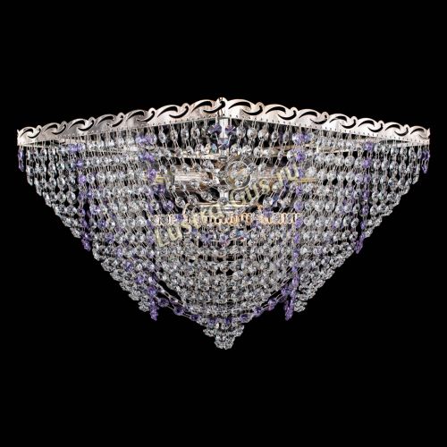 Люстра Квадрат Бриз фиолетовая в Симферополе Гусь Хрустальный