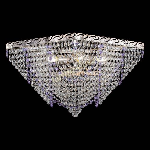 Люстра Квадрат Бриз фиолетовая в Симферополе Гусь Хрустальный