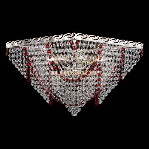 Люстра Квадрат Бриз красная в Симферополе Гусь Хрустальный