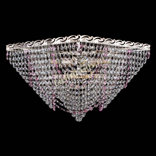 Люстра Квадрат Бриз розовая в Симферополе Гусь Хрустальный