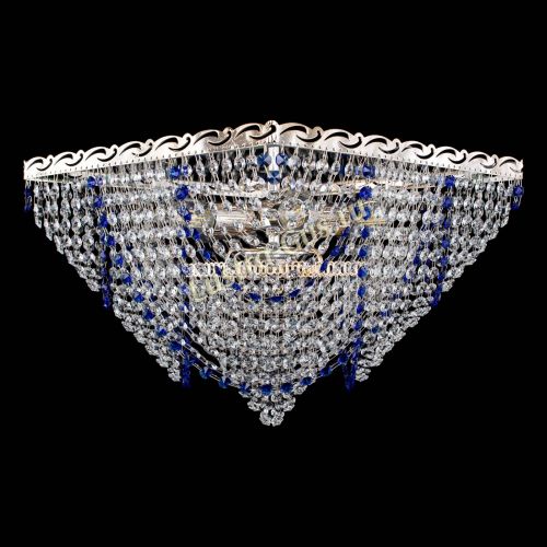 Люстра Квадрат Бриз синяя в Симферополе Гусь Хрустальный