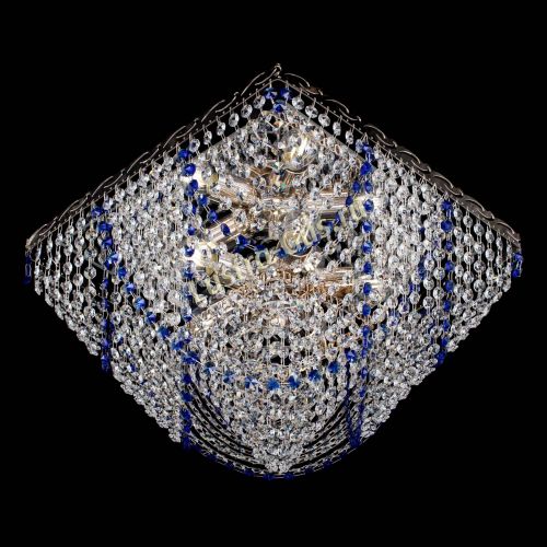 Люстра Квадрат Бриз синяя в Симферополе Гусь Хрустальный