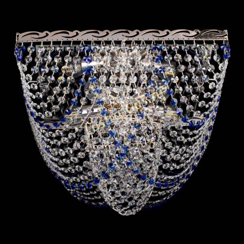 Люстра Квадрат Бриз синяя в Симферополе Гусь Хрустальный