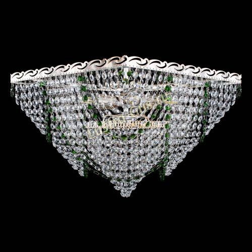 Люстра Квадрат Бриз зеленая в Симферополе Гусь Хрустальный