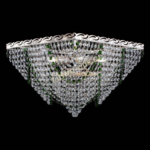 Люстра Квадрат Бриз зеленая в Симферополе Гусь Хрустальный