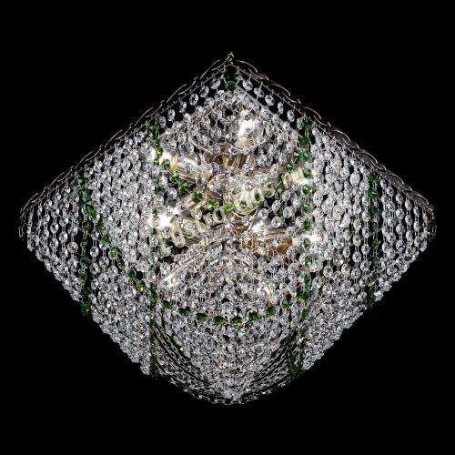 Люстра Квадрат Бриз зеленая в Симферополе Гусь Хрустальный