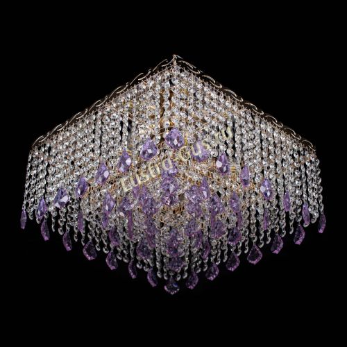 Люстра Квадрат Гамма Дубик цветная в Симферополе Гусь Хрустальный