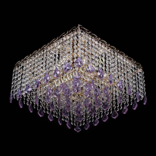 Люстра Квадрат Гамма Дубик цветная в Симферополе Гусь Хрустальный