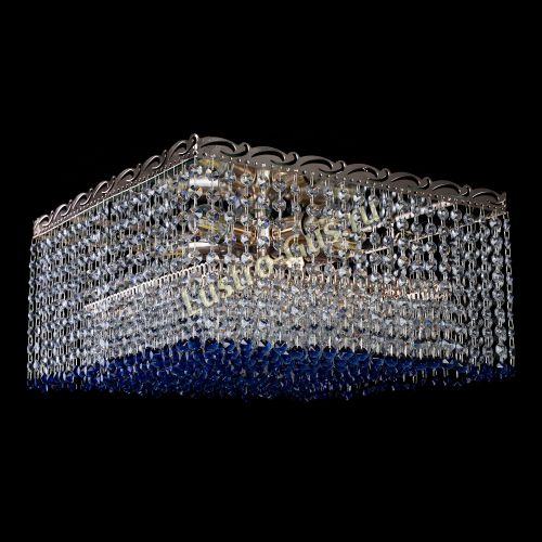 Люстра Квадрат Оптикон синяя в Симферополе Гусь Хрустальный