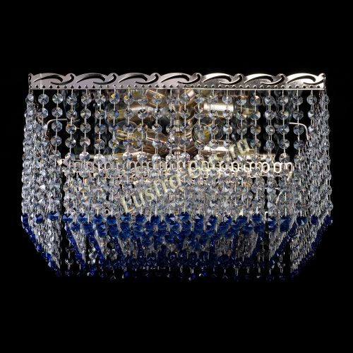 Люстра Квадрат Оптикон синяя в Симферополе Гусь Хрустальный