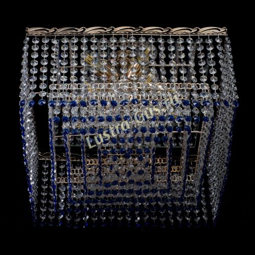 Люстра Квадрат Оптикон синяя в Симферополе Гусь Хрустальный