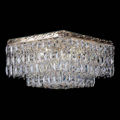 Люстра Квадрат Каскад с пластинками в Симферополе Гусь Хрустальный