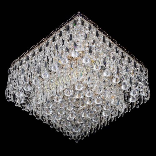 Люстра Квадрат Каскад с пластинками в Симферополе Гусь Хрустальный