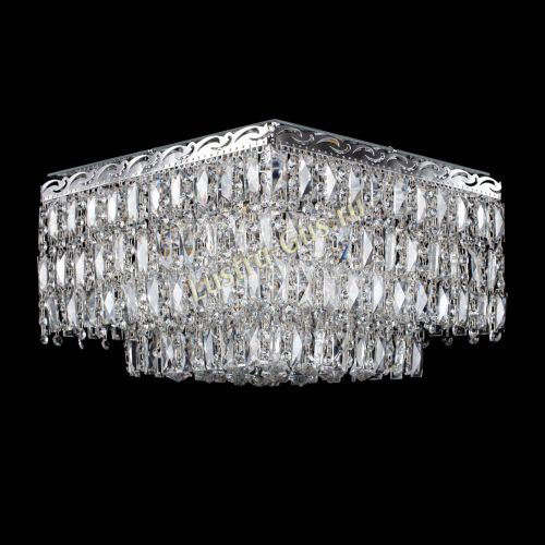 Люстра Квадрат Каскад с пластинками в Симферополе Гусь Хрустальный