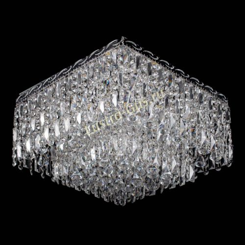 Люстра Квадрат Каскад с пластинками в Симферополе Гусь Хрустальный