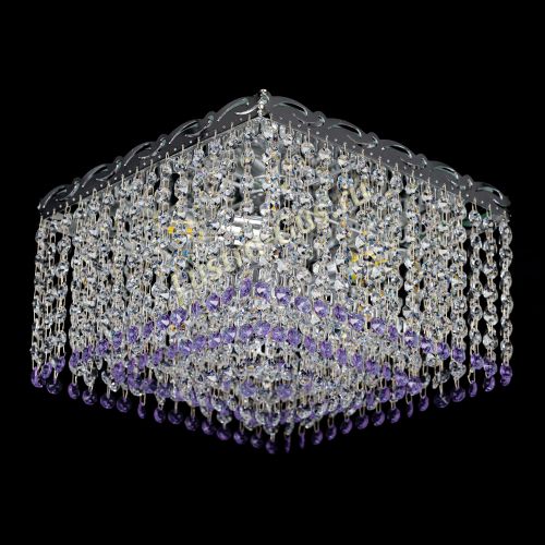 Люстра Квадрат Оптикон фиолетовая в Симферополе Гусь Хрустальный