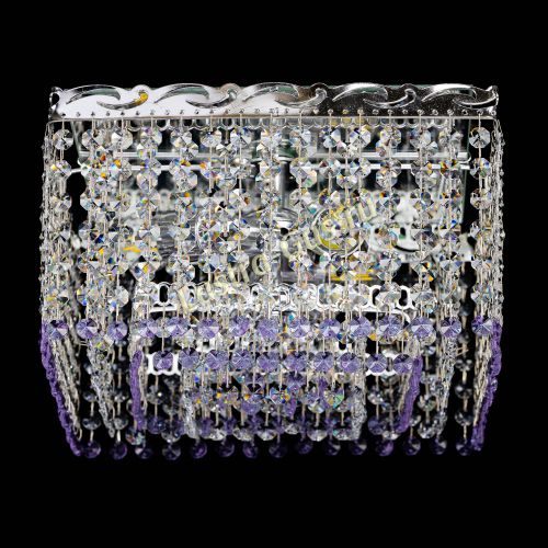 Люстра Квадрат Оптикон фиолетовая в Симферополе Гусь Хрустальный