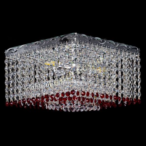 Люстра Квадрат Оптикон красная в Симферополе Гусь Хрустальный