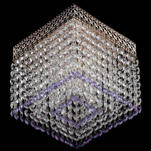 Люстра Квадрат Венеция №1 фиолетовая в Симферополе Гусь Хрустальный