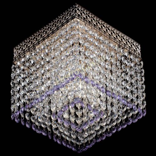 Люстра Квадрат Венеция №1 фиолетовая в Симферополе Гусь Хрустальный