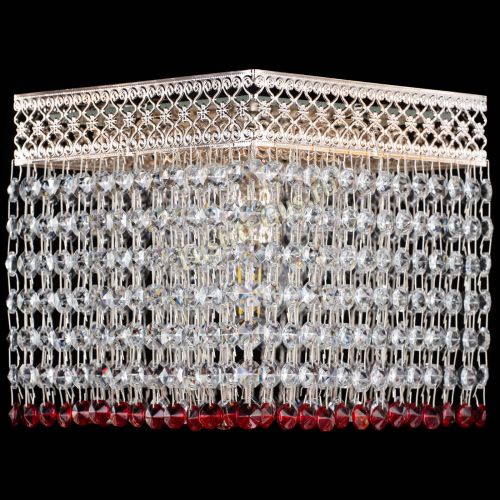 Люстра Квадрат Венеция №1 красная в Симферополе Гусь Хрустальный