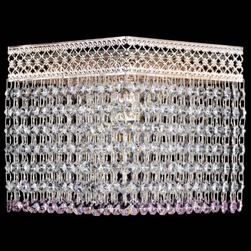 Люстра Квадрат Венеция №1 розовая в Симферополе Гусь Хрустальный