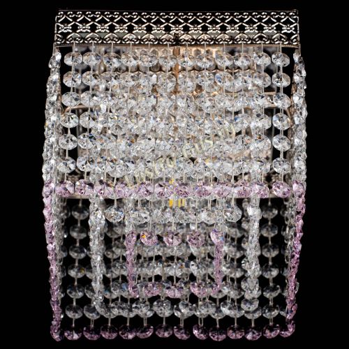 Люстра Квадрат Венеция №1 розовая в Симферополе Гусь Хрустальный