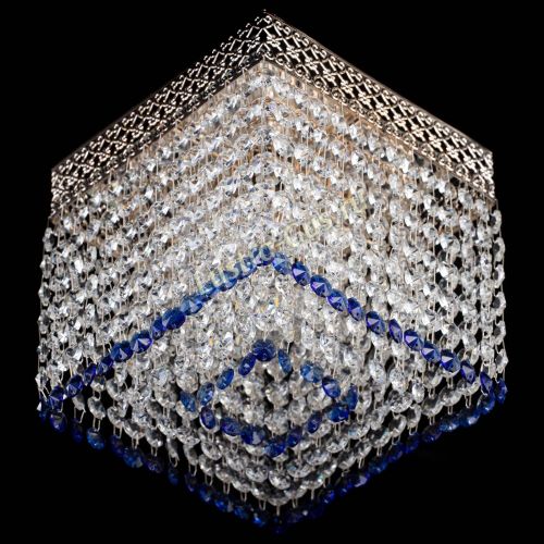 Люстра Квадрат Венеция №1 синяя в Симферополе Гусь Хрустальный