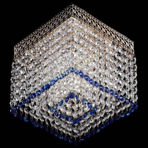 Люстра Квадрат Венеция №1 синяя в Симферополе Гусь Хрустальный