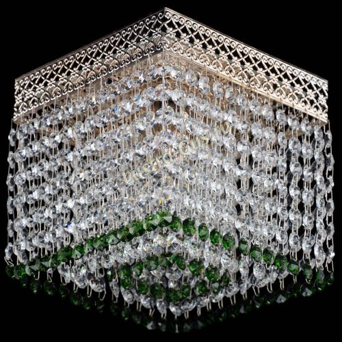 Люстра Квадрат Венеция №1 зеленая в Симферополе Гусь Хрустальный