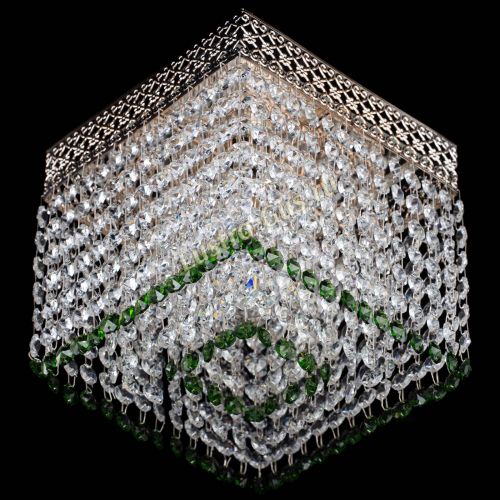 Люстра Квадрат Венеция №1 зеленая в Симферополе Гусь Хрустальный