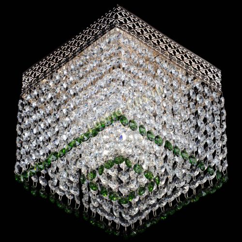Люстра Квадрат Венеция №1 зеленая в Симферополе Гусь Хрустальный