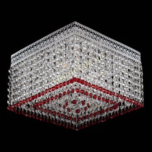 Люстра Квадрат Венеция №3 красная в Симферополе Гусь Хрустальный