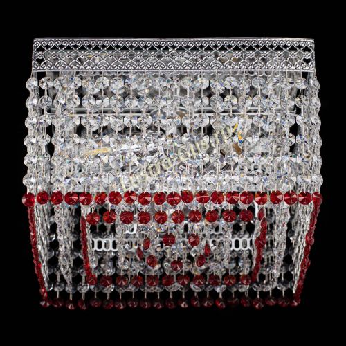 Люстра Квадрат Венеция №3 красная в Симферополе Гусь Хрустальный