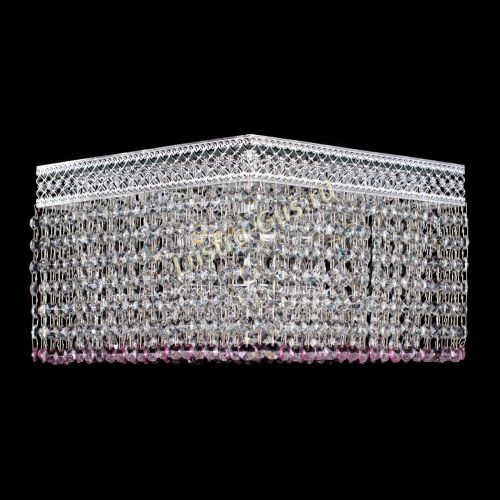 Люстра Квадрат Венеция №3 розовая в Симферополе Гусь Хрустальный