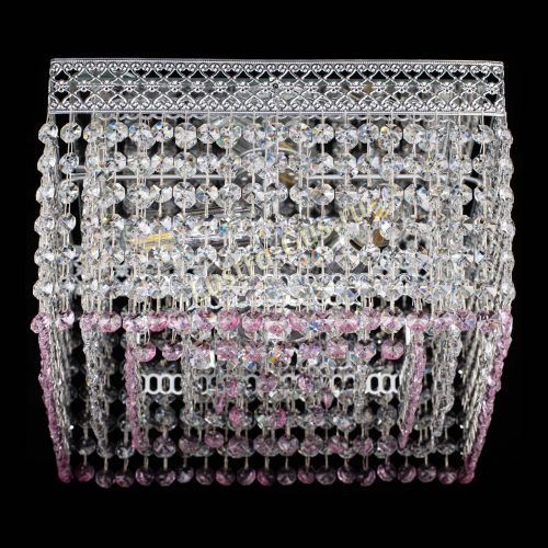 Люстра Квадрат Венеция №3 розовая в Симферополе Гусь Хрустальный