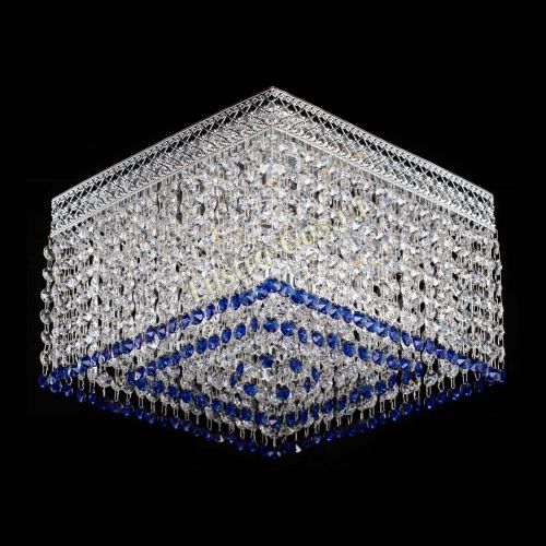 Люстра Квадрат Венеция №3 синяя в Симферополе Гусь Хрустальный