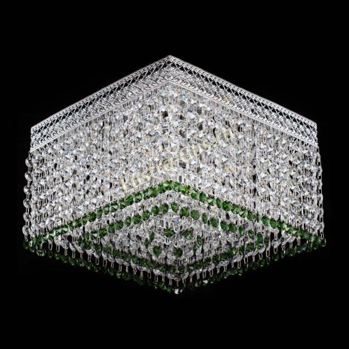 Люстра Квадрат Венеция №3 зеленая в Симферополе Гусь Хрустальный