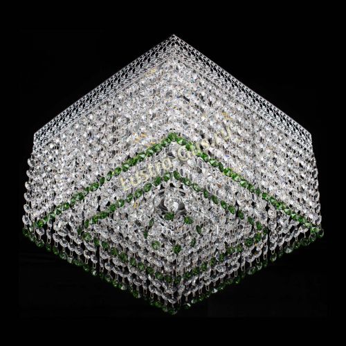 Люстра Квадрат Венеция №3 зеленая в Симферополе Гусь Хрустальный