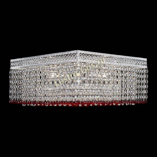 Люстра Квадрат Венеция №5 красная в Симферополе Гусь Хрустальный