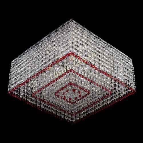 Люстра Квадрат Венеция №5 красная в Симферополе Гусь Хрустальный