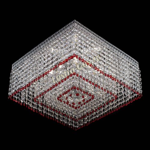 Люстра Квадрат Венеция №5 красная в Симферополе Гусь Хрустальный