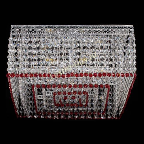 Люстра Квадрат Венеция №5 красная в Симферополе Гусь Хрустальный