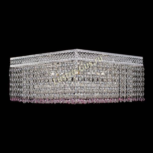 Люстра Квадрат Венеция №5 розовая в Симферополе Гусь Хрустальный