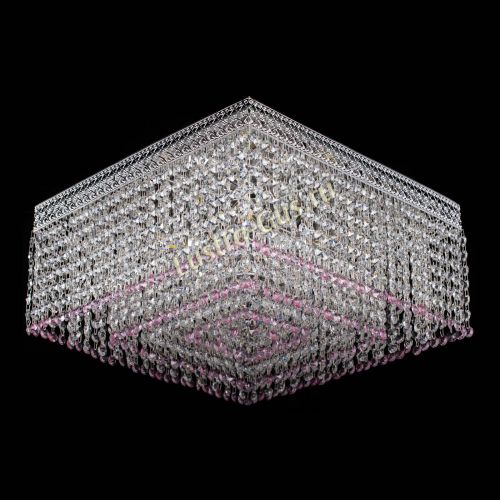 Люстра Квадрат Венеция №5 розовая в Симферополе Гусь Хрустальный