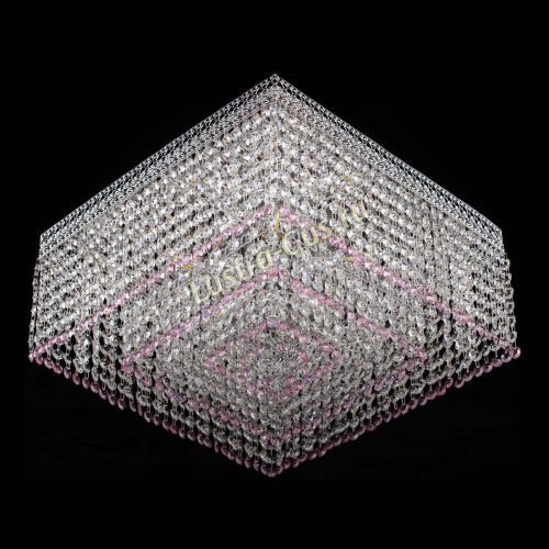 Люстра Квадрат Венеция №5 розовая в Симферополе Гусь Хрустальный