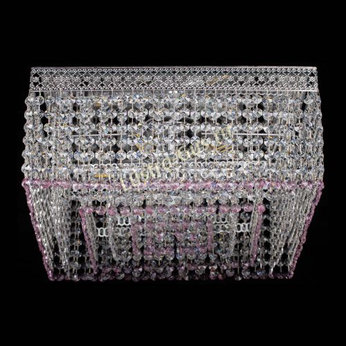 Люстра Квадрат Венеция №5 розовая в Симферополе Гусь Хрустальный