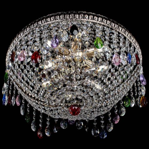 Люстра Лацио №5 журавлик разноцветная в Симферополе Гусь Хрустальный