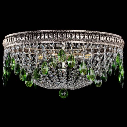 Люстра Лацио №5 журавлик зеленая в Симферополе Гусь Хрустальный